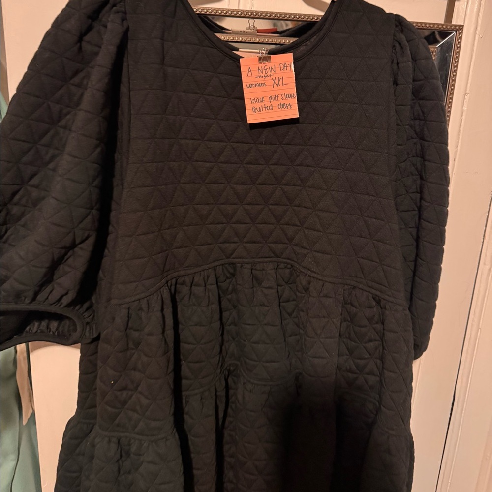 Black wilted comfy dress